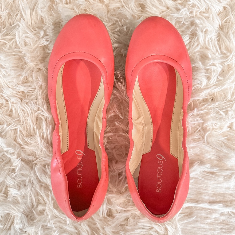 Boutique 9 Pink Patent Leather Ballet Flats